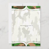 "The Hunt is Over" Rustikale Camouflage Probe Dinn Einladung (Rückseite)