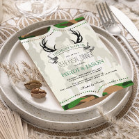 "The Hunt is Over" Rustikale Camouflage Probe Dinn