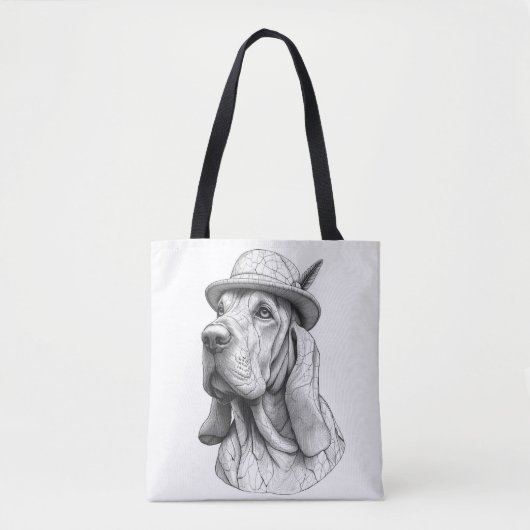 The Hunter: Marble Dog Sculpture Pet Tote Bag Tasche (Vorderseite)