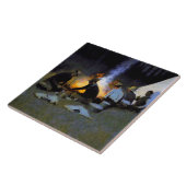 "The Hunter's Supper" von Frederic Remington Fliese (Seite)