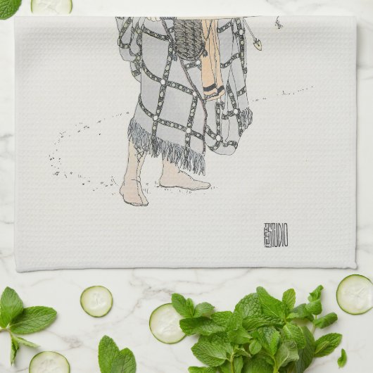 The Huntress (von Ann Macbeth) Geschirrtuch (Gefaltet)