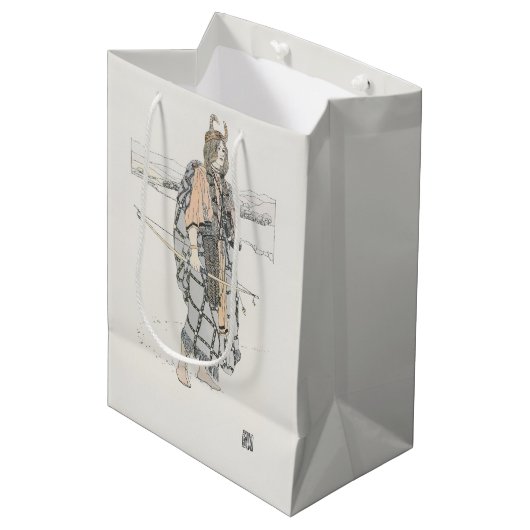 The Huntress (von Ann Macbeth) Mittlere Geschenktüte (Vorderseite Schrägansicht)