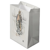 The Huntress (von Ann Macbeth) Mittlere Geschenktüte (Rückseite Schrägansicht)