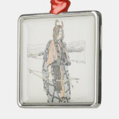 The Huntress (von Ann Macbeth) Ornament Aus Metall (Links)