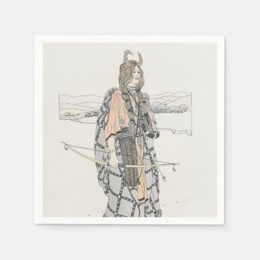 The Huntress (von Ann Macbeth) Serviette (Vorderseite)