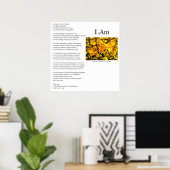 The I am Gedicht - Anpassbare Ausgabe Poster (Heimbüro)