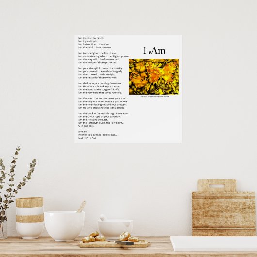 The I am Gedicht - Anpassbare Ausgabe Poster (Küche)