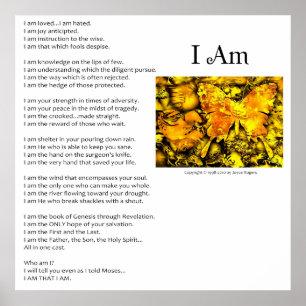 The I am Gedicht - Anpassbare Ausgabe Poster
