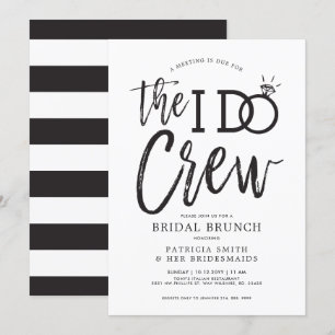 The I Do Crew   Hochzeitsgesellschafts-Brunch Einladung
