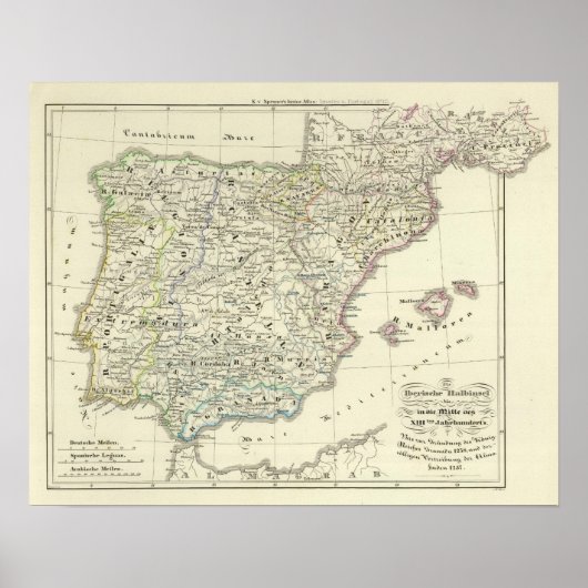 The Iberian Peninsula Poster (Vorne)