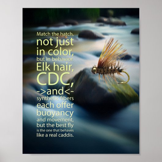 The Iconic Elk Hair Caddis Fly Poster (Vorne)