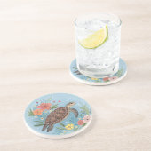 The illustration of a sea turtle getränkeuntersetzer (Seite)