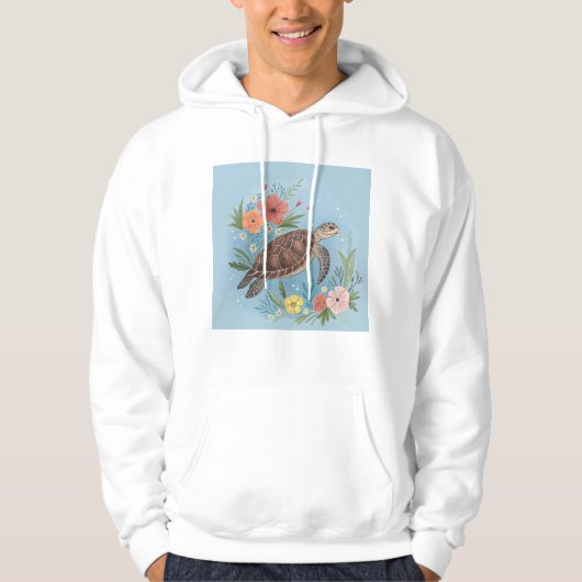 The illustration of a sea turtle hoodie (Vorderseite)