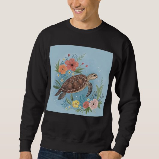 The illustration of a sea turtle sweatshirt (Vorderseite)