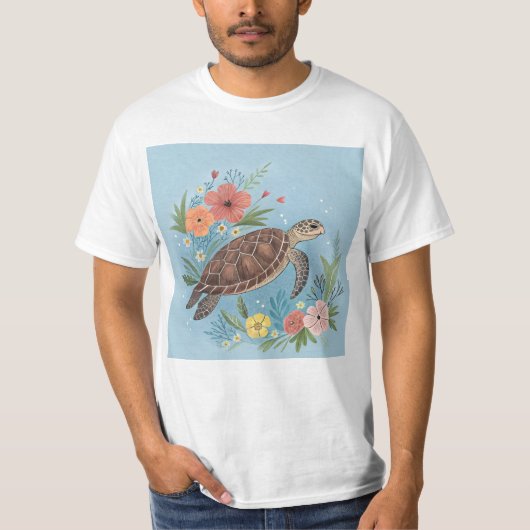The illustration of a sea turtle T-Shirt (Vorderseite)
