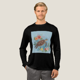 The illustration of a sea turtle Tri-Blend shirt