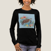 The illustration of a sea turtle Tri-Blend shirt (Vorderseite)
