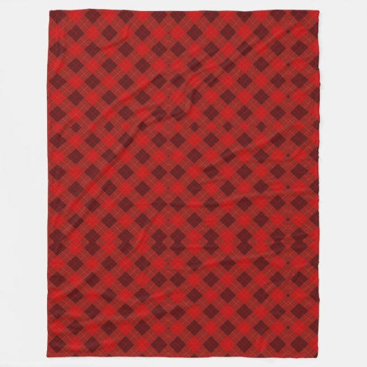 The image shows a reversible blanket with a red fleecedecke (Vorderseite)