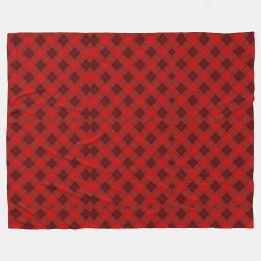 The image shows a reversible blanket with a red fleecedecke (Vorderseite (Horizontal))