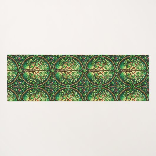 The image shows two views of a patterned yoga mat yogamatte (Rückseite (Horizontal))