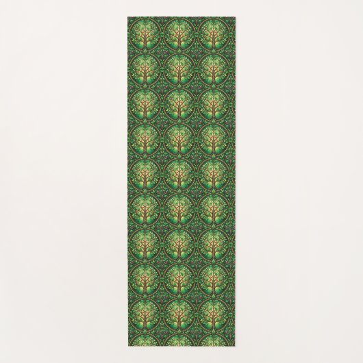 The image shows two views of a patterned yoga mat yogamatte (Vorderseite)