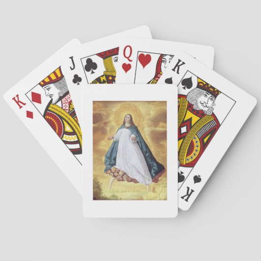 The Immaculate Conception, c.1628-30 (Öl auf Canva Spielkarten (Rückseite)