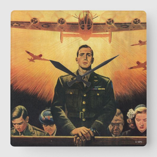 The Immortal Harpy Quadratische Wanduhr (Vorderseite)