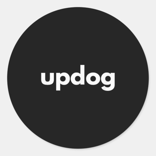 The Incognito Store _ Updog Dog Lover Funny - Blac Runder Aufkleber (Vorderseite)