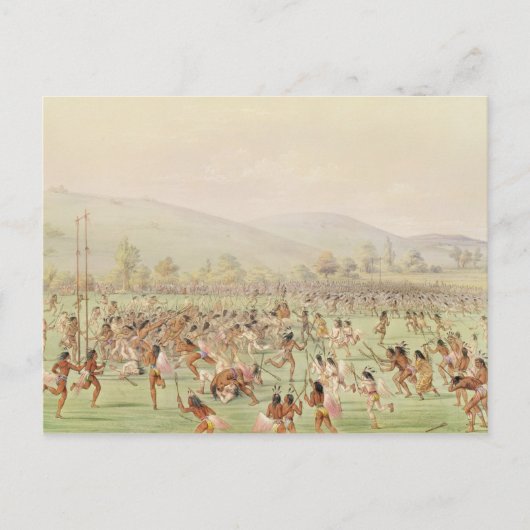 The Indian Ball Game, c.1832 Postkarte (Vorderseite)