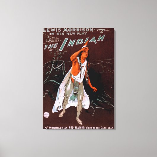 "The Indian" - Red Feather, Chief of the Leinwanddruck (Vorderseite)