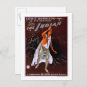 "The Indian" - Red Feather, Chief of the Postkarte (Vorne/Hinten)