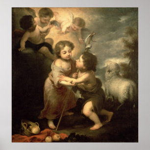 The Infants Christ and John the Baptist Poster