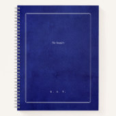 The Inquiry | Indigo Leather & Silver Graduation  Notizblock (Vorderseite)