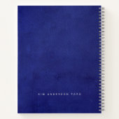 The Inquiry | Indigo Leather & Silver Graduation  Notizblock (Rückseite)