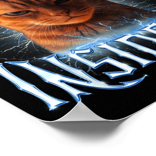 The Inside Me Funny Cat Joke Meme Graphic  Poster (Ecke)