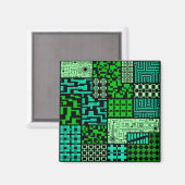 "The Intelligence" Square Magnet (Vorderseite/Rückseite)