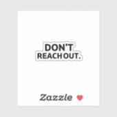 The Interface Shield | Don't Reach Out Technisch  Aufkleber (Blatt)