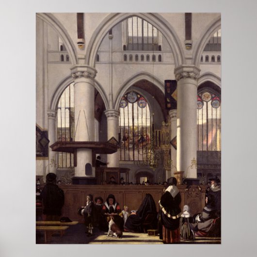The Interior of Oude Kerk, Amsterdam, c.1660 Poster (Vorne)