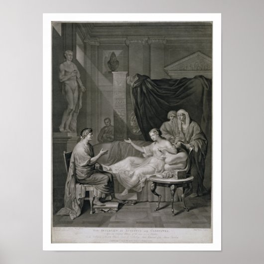 The Interview of Augustus and Cleopatra, engraved Poster (Vorne)