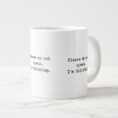 The Introvert's Code: Quiet Community Jumbo-Tasse (Vorderseite Rechts)