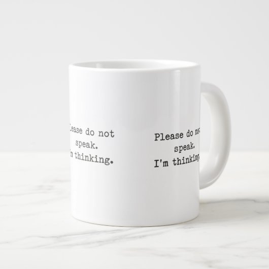 The Introvert's Code: Quiet Community Jumbo-Tasse (Vorderseite Rechts)