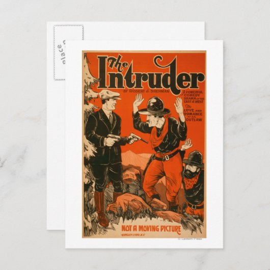 The Intruder - Western Cowboy Comedy Theatrie Postkarte (Vorne/Hinten)