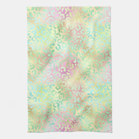 The Iridescent Leopard Series Design 2 Geschirrtuch (Vertikal)