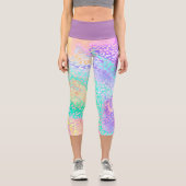 The Iridescent Leopard Series Design 3 Capri Leggings (Vorderseite)