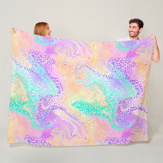 The Iridescent Leopard Series Design 3 Fleecedecke (Beispiel)
