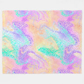 The Iridescent Leopard Series Design 3 Fleecedecke (Vorderseite (Horizontal))