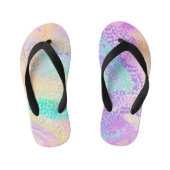 The Iridescent Leopard Series Design 3 Kinderbadesandalen (Fußbett)