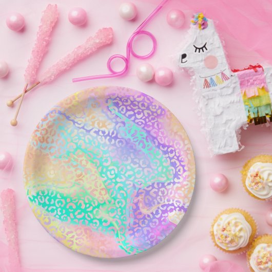 The Iridescent Leopard Series Design 3 Pappteller (Party)