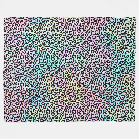 The Iridescent Leopard Series Design 5 Fleecedecke (Vorderseite (Horizontal))