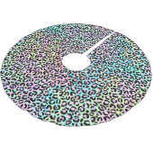 The Iridescent Leopard Series Design 5 Polyester Weihnachtsbaumdecke (Schrägansicht)